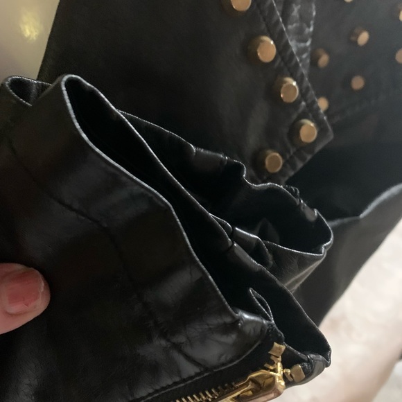 XS STUDDED FAUX LEATHER JACKET - Picture 4 of 9